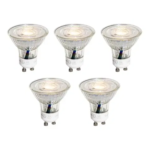 LED osvetlenie Sada 5 LED žiaroviek GU10 50 mm číra 3W 230 lm 2700K