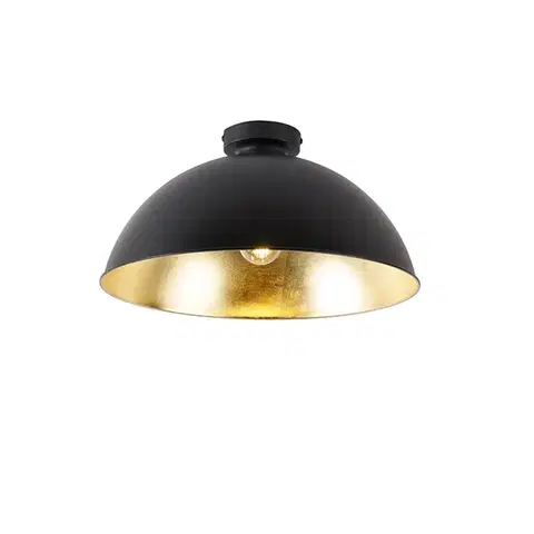 Stropné osvetlenie Stropná lampa čierna so zlatom 42 cm nastaviteľná - Magnax