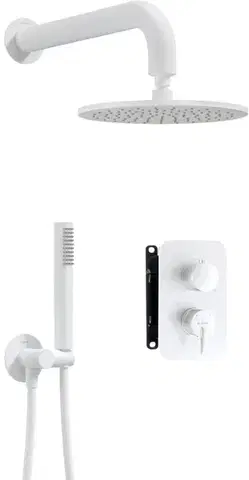 Kúpeľňové batérie DEANTE DEANTE - Silia biela, Podomietkový sprchový set, vrátane telesa - so sprchovou hlavicou BXYYAQSM