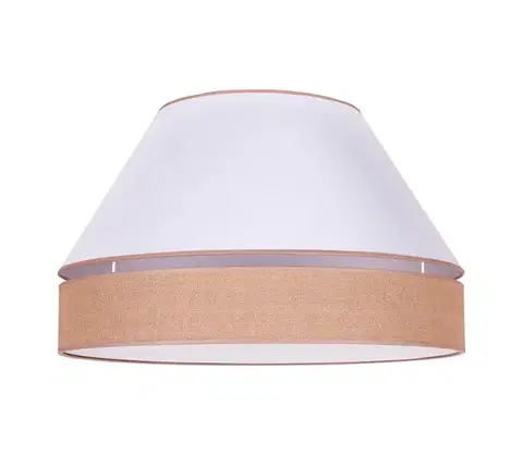 Svietidlá  - Stropné svietidlo AVIGNON 3xE27/15W/230V pr. 60 cm biela/hnedá 601955