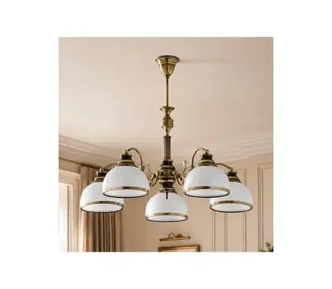 Svietidlá BRILAGI - Luster na tyči TAURUS 5xE27/15W/230V priemer 70 cm bronz 2160