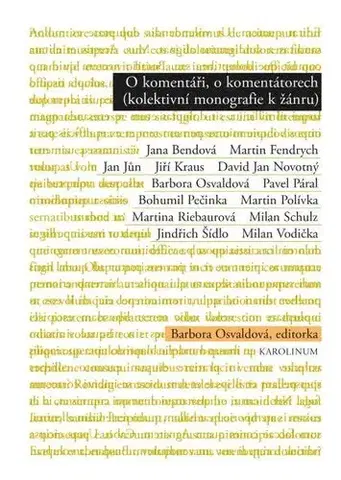 Marketing, reklama, žurnalistika O komentáři, o komentátorech - Barbora Osvaldová