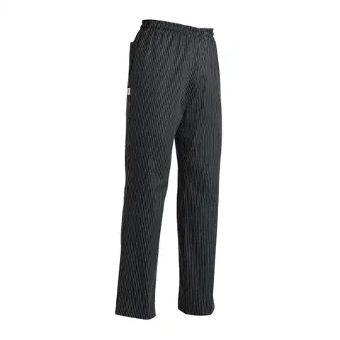 Oblečenie, obuv a doplnky EGOCHEF Kuchárske nohavice EGOchef BIG BOY, jemné biele pásy, veľkosti 5XL - 7XL 7XL
