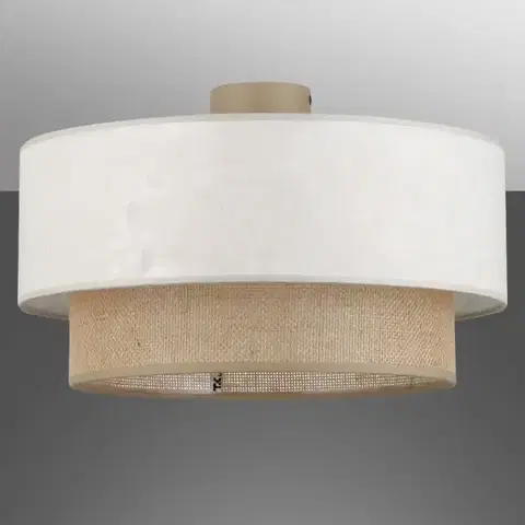 Lampy do obývačky Luster DUO 11752 MINI JUTA LINEN 1XE27