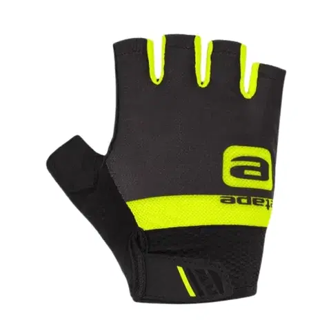 Cyklistické rukavice Cyklo rukavice Etape Air čierna/žltá fluo - XL