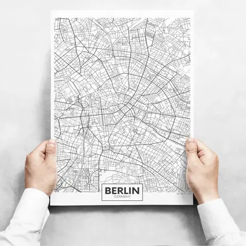 Moderné obrazy Obrazy na stenu - Map Of Berlin
