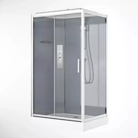 Sprchovacie kúty s vaničkou Sprchový box s hydromasážou Costa 120x80x220