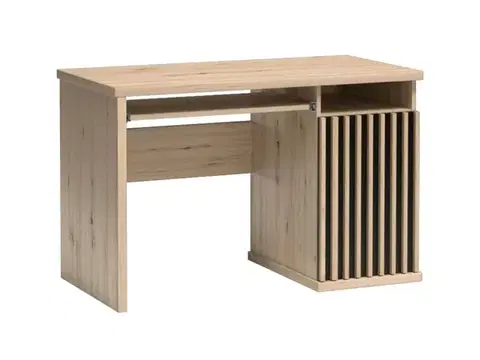 Písacie a pracovné stoly KONDELA Koli C-19 pc stôl dub artisan / čierna