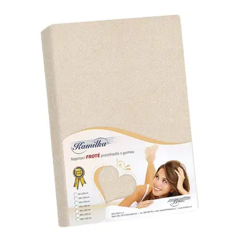 Plachty Bellatex Froté prestieradlo Kamilka natur, 160 x 200 cm