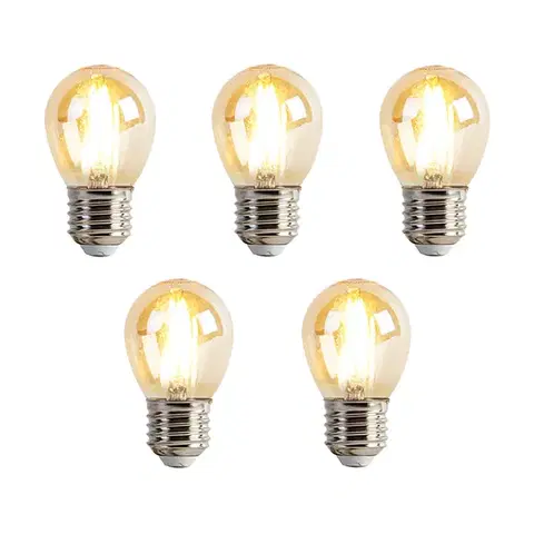 LED osvetlenie Sada 5 stmievateľných LED žiaroviek E27 P45 Goldline 3,5 W 330 lm 2100 K