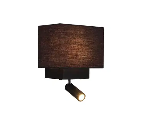 Svietidlá Zam H59 - LED Nástenná lampa LED/3W + 1xE27/40W/230V čierna H59