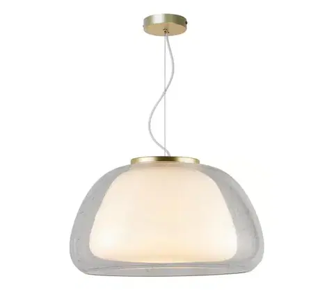 Svietidlá Nordlux - Závesné svietidlo na lanku JELLY 1xE27/40W/230V biela/číra pr. 39 cm 2010783001