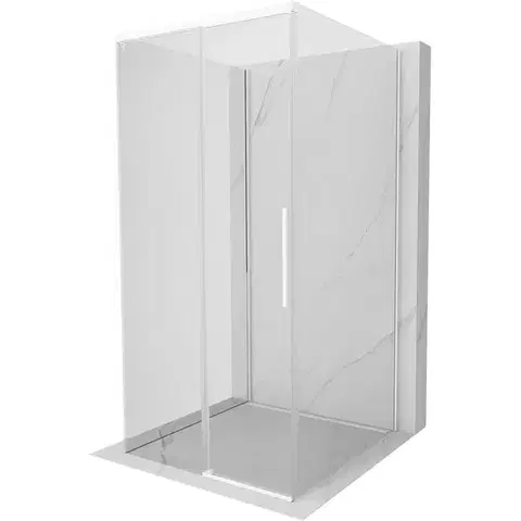 Sprchovacie kúty MEXEN/S - Rox-3S sprchovací kút 3 stenný, posuvný 120 x 120, transparent, biela 8C2-120-120-20-00-3S