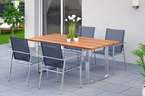 Záhradné jedálenské sety Záhradný jedálenský set 4+1 D4932 Dekorhome