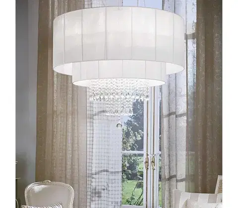 Svietidlá Ideal Lux - Krištáľový luster na lanku OPERA 10xE27/60W/230V pr. 90 cm biela 165011