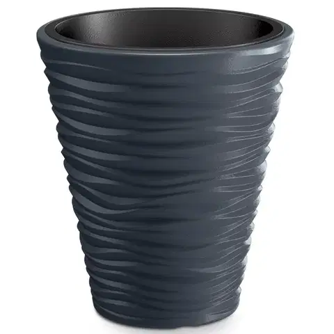 Kvetináče a truhlíky NABBI DBSA300 plastový kvetináč 29,5 cm antracit