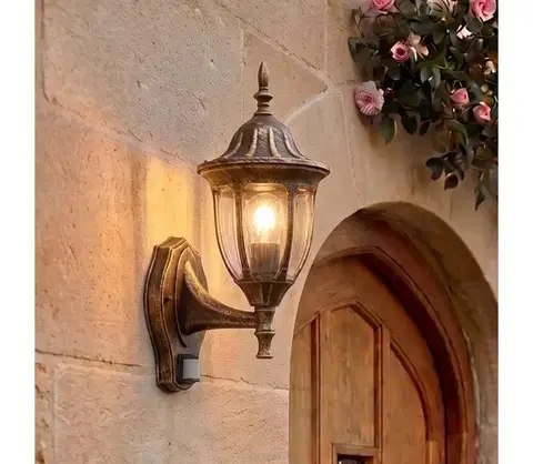 Záhradné lampy Rabalux 8370 - Vonkajšie svietidlo s čidlom MILANO 1xE27/60W/230V IP43 8370