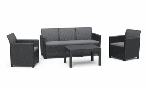 Záhradný nábytok KETER Záhradný set CLARA 5 big table | grafit