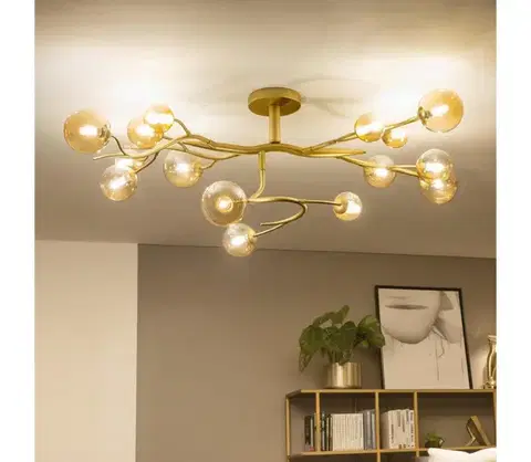 Svietidlá BRILAGI - LED Prisadený luster MISTEL 15xG9/3W/230V zlatá 3009-15GA