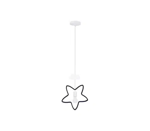 Svietidlá  Detský luster na lanku STARS 1xE27/20W/230V čierna/biela 31-12005