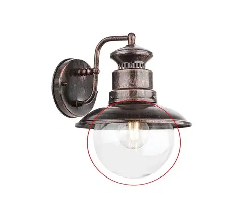 Lampy Redo A9046 - Náhradné tienidlo k nástennému svietidlu a lustru SCOTT číra A9045