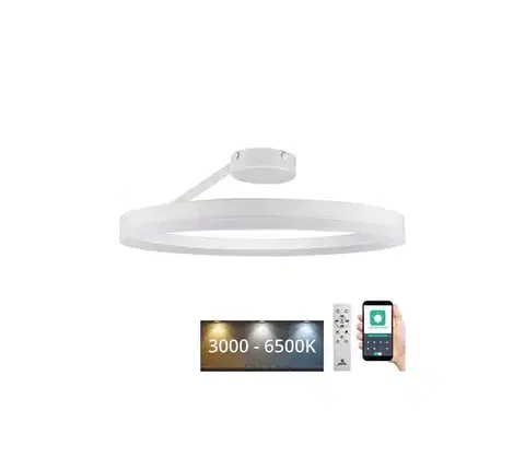 Svietidlá  LED Stmievateľný prisadený luster LED/40W/230V 3000-6500K biela + diaľkové ovládanie TA1313/W