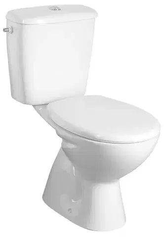 Záchody AQUALINE - MIGUEL WC kombi misa, dvojtlačidlo, spodný odpad, biela LC2258