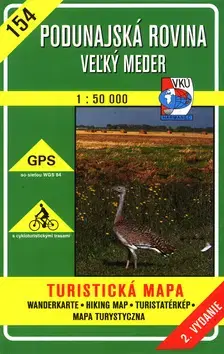Turistika, skaly Podunajská rovina - Veľký Meder - TM 154 - 1:50 000