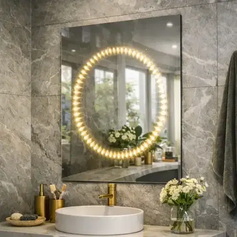 Kúpeľňové zrkadlá Zrkadlo LED 33 60x80