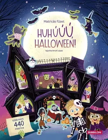 Nalepovačky, vystrihovačky, skladačky HUHÚÚÚ, HALLOWEEN! - Matricás füzet - Jana Sedláčková