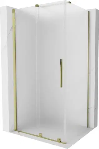 Sprchovacie kúty MEXEN/S - Velár sprchovací kút, posuvné dvere 150 x 100, dekor, zlato 871-150-100-31-50