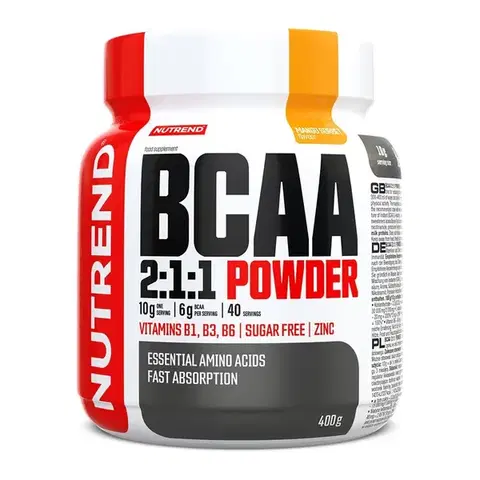 Aminokyseliny Práškový koncentrát Nutrend BCAA 2:1:1 Powder 400 g mango