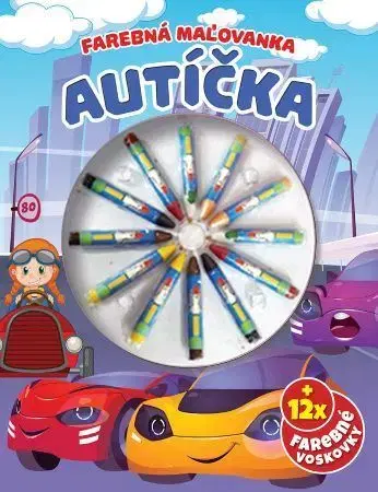 Nalepovačky, vystrihovačky, skladačky Farebná maľovanka - autíčka