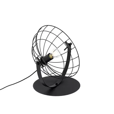 Stolné lampy Priemyselná stolná lampa čierna nastaviteľná - Hanze