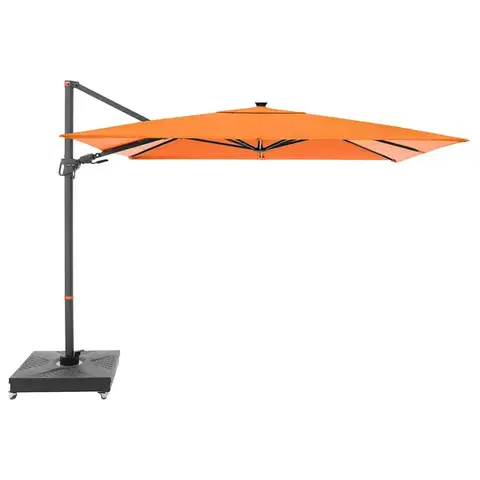 Výkyvné záhradné slnečníky Slnečník výkyvný Doppler myZone 220 x 300 cm LED (rôzne farby) 840 antracit