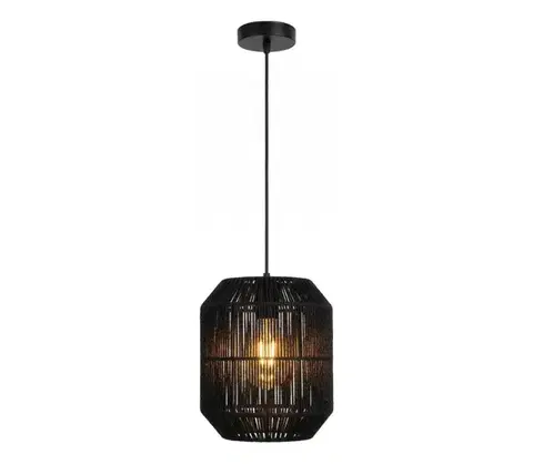 Svietidlá  B.V.  - Závesný luster na lanku 1xE27/60W/230V čierny pr. 23 cm B10303C3C