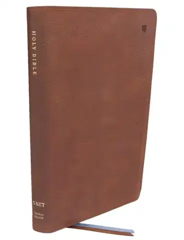 Náboženstvo NET Bible, Large Print Thinline with Cross References, Brown Leathersoft, Comfort Print - Thomas Nelson