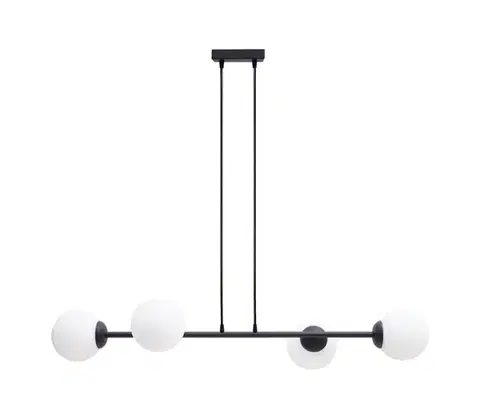 Svietidlá HEXE Luster na lanku FIRA 4xE27/60W/230V čierna 0782