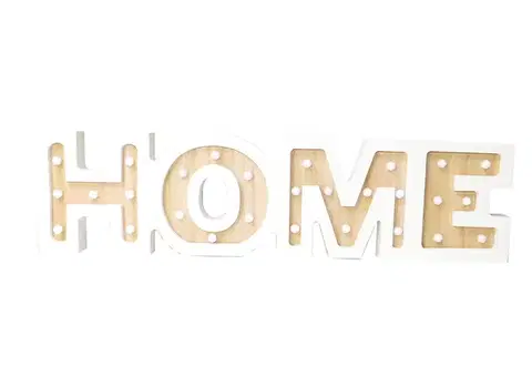 Bytové dekorácie (ostatné) MAKRO - Nápis HOME s LED svetlom