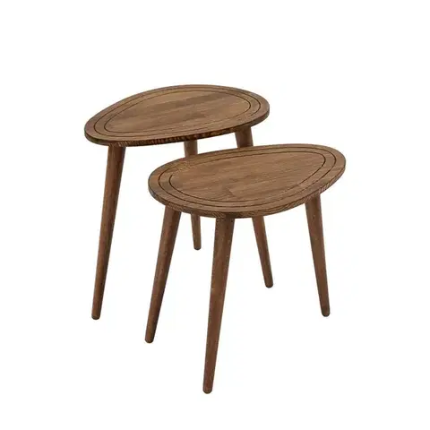 Konferenčné stolíky Súprava odkladacích stolíkov Sweet Walnut, 2 ks