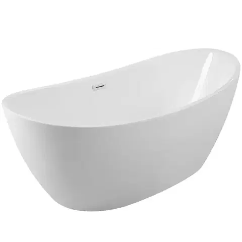 Voľne stojace vane Voľne stojaca vaňa Ayla 170/80 + sifón klik-klak s prepadom čierna