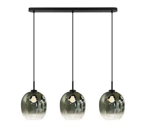 Svietidlá Viokef Lighting Závesné svietidlo MIRROR na lanku 3xE27/14W/230V dymovo čierne 4345700