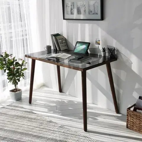 Písacie stoly Písací stôl Cozy Çalışma Masası Ahşap Temperli Cam