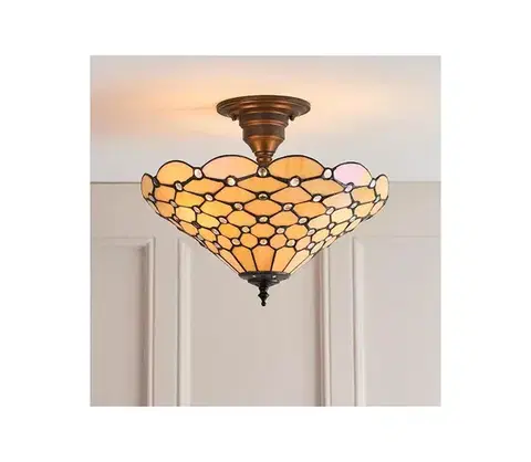 Svietidlá Endon 64300 - Prisadený luster Tiffany PEARL 3xE27/60W/230V pr. 37 cm 64300