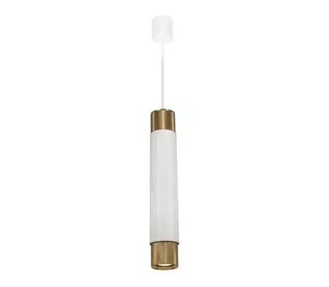 Svietidlá  Luster na lanku Marble white/brass 1xGU10/8W/230V ML6342