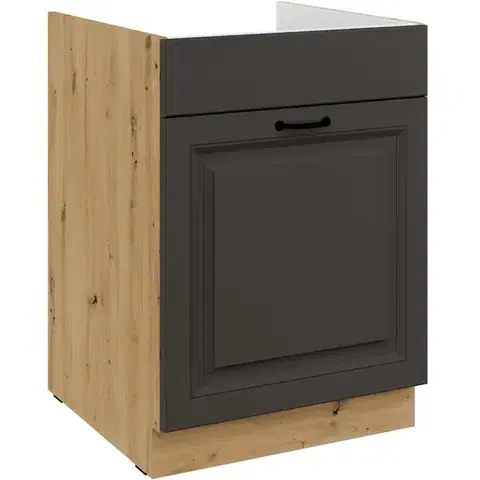 Kuchynské skrinky stojace Kuchynská skrinka Stilo grafit mat/artisan 60ZL 1S BB