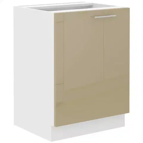 Kuchynské skrinky stojace Kuchynská skrinka Lara 60d 1f Bb Mdf Cappucino lesk