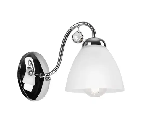 Svietidlá  Nástenná lampa MIRANDA 1xE27/60W/230V lesklý chróm KM 1.150/CHROM