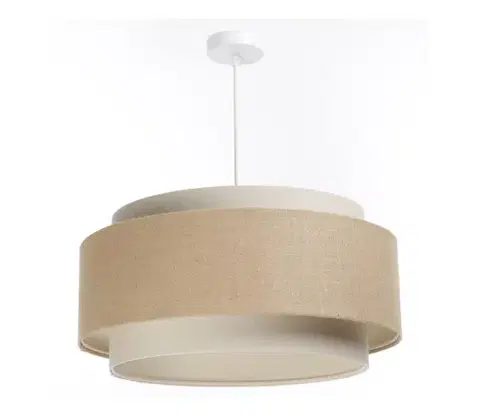 Svietidlá  Luster na lanku DOBLO 1xE27/60W/230V béžová/krémová DUM-004