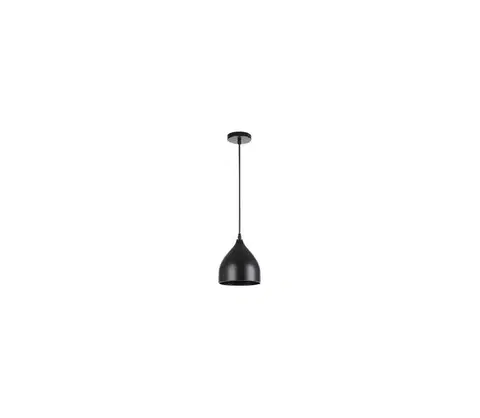 Svietidlá  Luster na lanku COMO 1xE27/60W/230V pr. 17 cm čierna ZS COMO BLACK